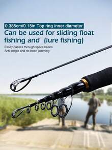 Goture 1 件伸缩便携式诱饵竿，交叉编织碳纤维，陶瓷导环，超短节，易于携带，抛投顺畅，非常适合海钓，远投，旋转抛投手柄，2.1m 2.4m 2.7m