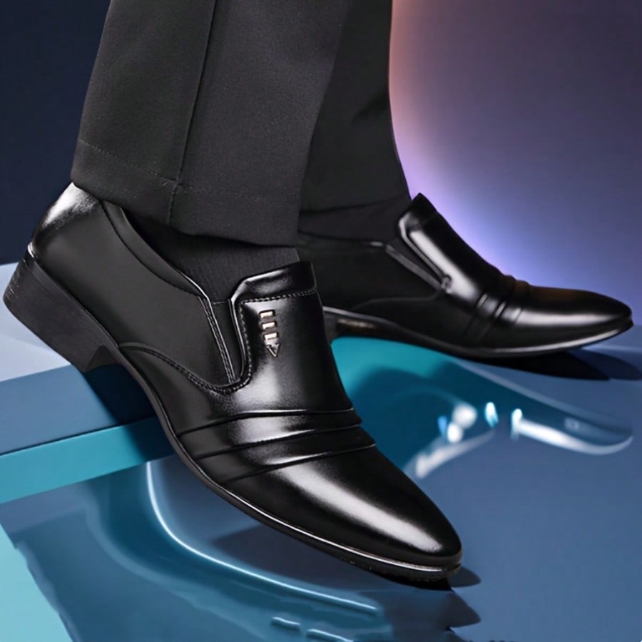 Zapatos formales de negocios para hombres, mocasines de moda casual, adecuados para oficina, fiesta y boda