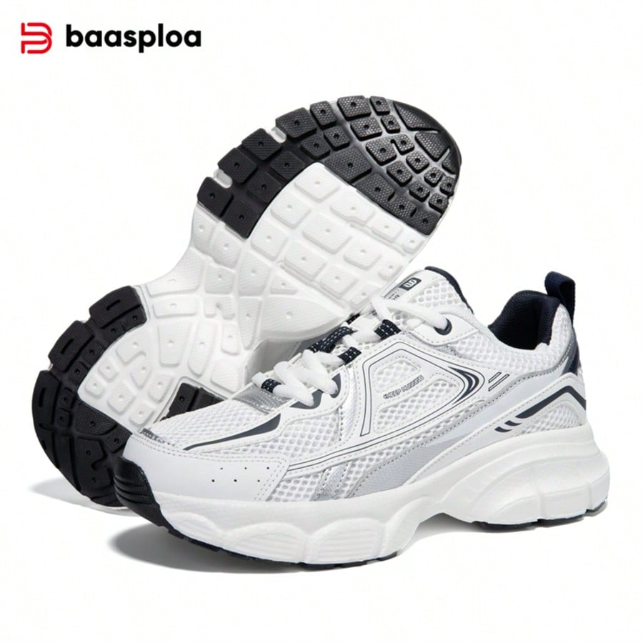 Nuevas zapatillas deportivas de suela gruesa para mujer, zapatos deportivos de malla con aumento de altura. Ligeros, con absorciĂłn de impactos, antid