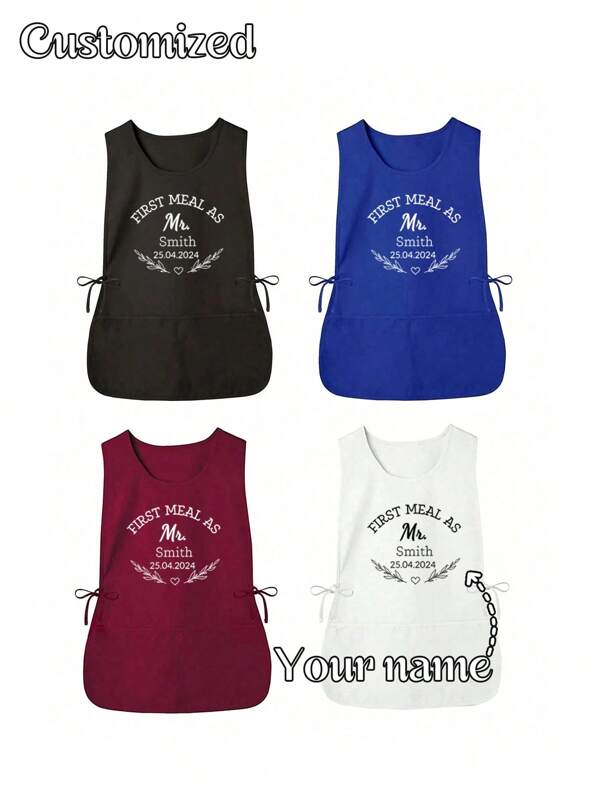 Custom Text Customization, Apron Customization, Personalized Black Apron, Household Apron, Baking Apron, Housewife Apron, Hairdresser Beauty Salon Beautician Cosmetology School Barber Apron, Gift Customization, Unique, Personalized Ideal Gift For Him/Her