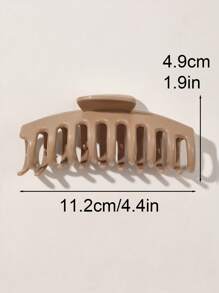 1pc Oversized Camel Shark Claw Hair Clip, Soft Rubber Material, Versatile All-Season Hair Accessory For Women, Shock-Absorbing & Protective Hair Accessories Fashion Claw Clips Ladies Hair Clamps Casual Hair Jaw Clip Autumn Accessories Fall Winter For Vacation Outfits Woman