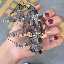 3d金属拼图模型DIY不锈钢扣拼装船模型，色彩鲜艳，香港紫荆花邮轮，天狮小轮，核潜艇，伯克级驱逐舰，救生艇，无需胶水，生日礼物，香港，DIY金属拼装，3d金属