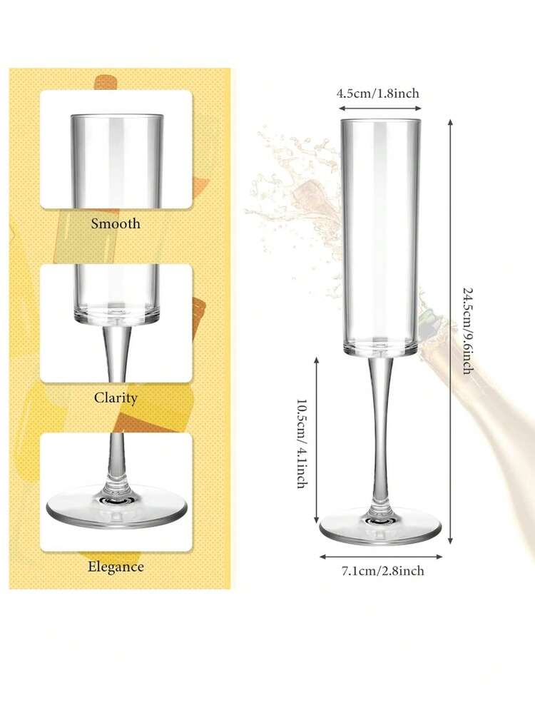 Paquete de 16, Copas de Champán Premium (5.5 Oz), de gran capacidad, Copas de Cóctel, Vasos elegantes reutilizables, Adecuados para bodas, cumpleaños, fiestas, celebraciones, Aptos para actividades al aire libre, Camping - Multicolor - Añade 2