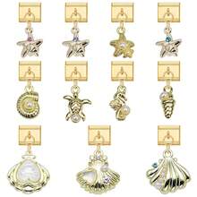 1件金色吊坠模块化DIY手链，包含海星、贝壳、海豚、海龟等海贝元素，都市休闲风格，万圣节和圣诞节必备单品，秋季色调，本土风情，实用时尚，圣诞风格，迷人设计，不锈钢饰品，圣诞装饰，秋季办公室穿搭，派对穿搭指南，圣诞礼物，圣诞家居装饰，优雅黑色风格，复古夏季，优雅服饰 - M291763 M292608 - 查看 2