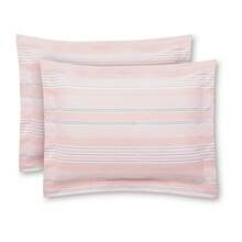 7-Piece Reversible Bed In A Bag Comforter Set With Sheets, Blue Floral, Queen - Garis Oranye - View 4