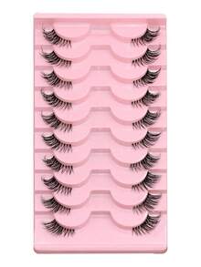 7 pares de pestañas postizas transparentes que alargan el extremo para maquillaje diario y de escenario - Pestañas Ojos de Gato - Ver 13