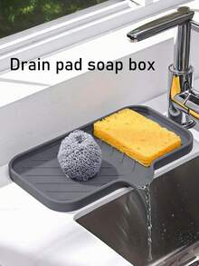 Tapete de drenaje de baño creativo de silicona gris que no acumula agua, caja de jabón - Multicolor - Ver 12