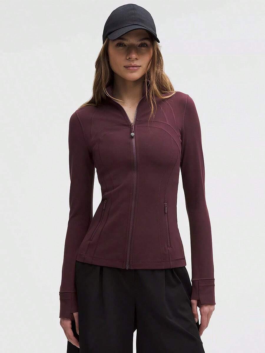 Define Jacket Nulu-For Yoga Gym Running-Sweat-Wicking-Yoga-All Seasons Sport-Spring/Summer-Autumn/Winter-Back To School - Goodnight Plum - 查看 1