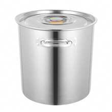 35L Large Deep Cooking Stock Pot Stainless Steel 201 With Lid Multifunctional - Silver - View 5