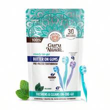 2 Pack GuruNanda Butter On Gums Mini Travel Toothbrushes Soft Bristles With Toothpaste 30 Count - 2 - 查看 2