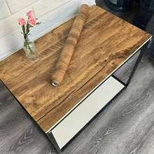 自粘橡木纹理 PVC 墙纸卷 - 逼真的木纹，耐油，防水，耐热，非常适合厨房橱柜、台面和墙面翻新，易于安装，墙纸翻新 | 无缝图案设计 | 耐油材料