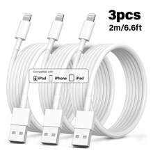 Durcord 3.28ft/6.6ft Charger Cable Lightning Data Cable, MFi Certified USB A To Lightning Charging Cable Compatible With IPhone 13 12 11 /Mini Pro XR Xs Max X SE 8 7 6 Plus/ IPad /Compatible With IPod/Compatible With AirPods - White