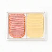 Porta Frios Duplo Com Tampa Organizador Geladeira Grande Resistente Para Presunto Queijo Mesa Posta