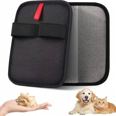 De-Shedding Glove, Fur Remover Brush, Pet Hair Removal Tool, Cat Hair Glove, Pet Grooming Brush, Sofa, Dog Bed, Home Essentials