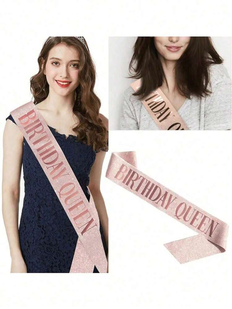 1 pieza Cinta de satén con texto personalizado, cinta con lema personalizado, cinta de cumpleaños personalizada, se puede personalizar para cinta de fiesta individual, regalo ideal para él, regalo de graduación ideal para ella - Multicolor - Añade 4