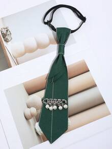 1 件女士优雅 DIY 仿珍珠锚配饰，手工领带时尚百搭，适合日常外出和派对搭配 - E - 查看 5