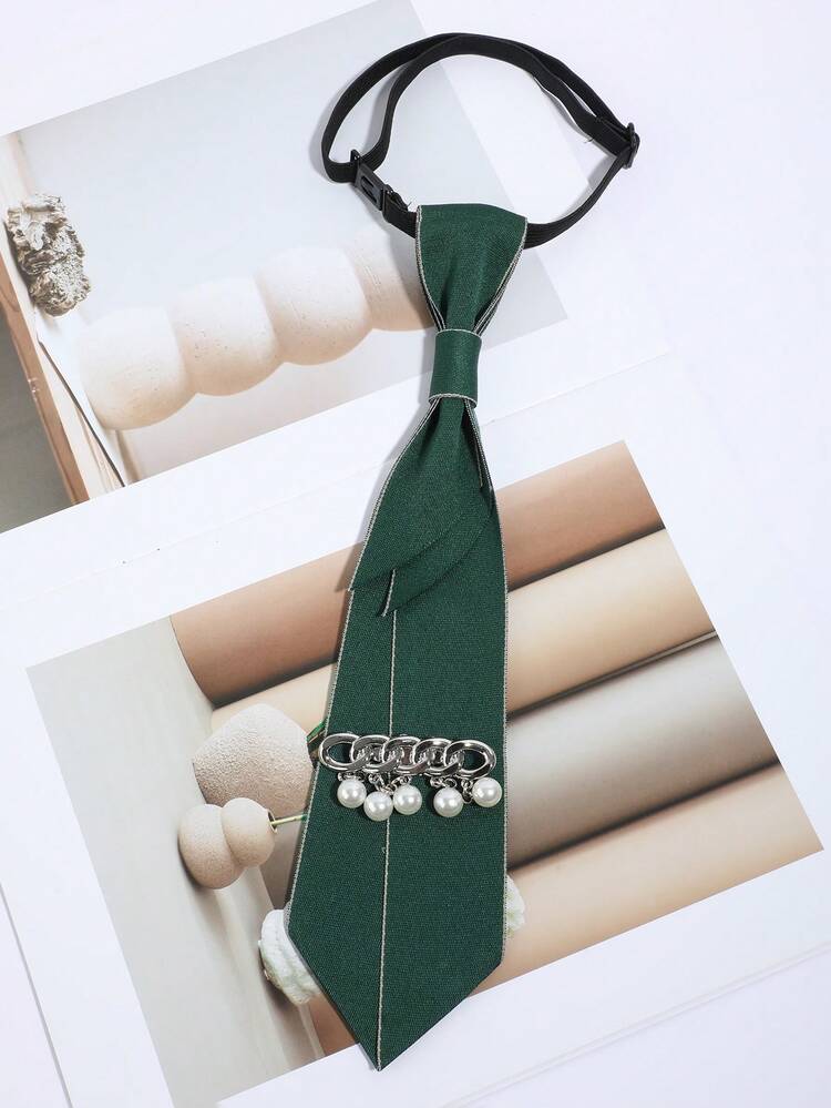 1 件女士优雅 DIY 仿珍珠锚配饰，手工领带时尚百搭，适合日常外出和派对搭配 - E - 查看 5