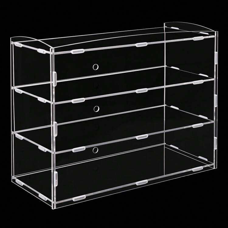 HOHOBLA Acrylic Display Case Countertop Bakery Display Case Cookie Candy Display Shelves Cabinet Showcase For Cupcake Donut Bakery ,Figure Display Case For Collectibles (3 Tiers) [Wonderful Gift For Family&Friends] - 清除 - 查看 4