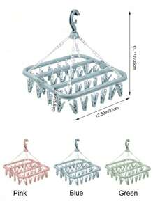 1 Piece 32 Clip Windproof Clothes Peg, Sock Peg, Bra Clothes Peg, Hat Peg, Multi-Clip Clothes Rack, Drying Rack, Multi-Functional Clothes Peg