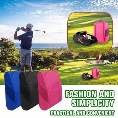 3 Colors Portable Golf Shoe Bag Oxford Cloth Lightweight Golf Outdoor Color Organization Pouch Pouch Shoe Accessories Sport