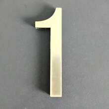 1 Pieza Letras y números decorativos cúbicos de oro 3D autoadhesivos y removibles de acrílico para decoración del hogar. Incluye respaldo adhesivo de alta adherencia sin rastros, instalación sin herramientas, fácil de pegar en metal, madera y otro tipo de puertas.