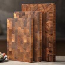 1 pieza Tabla de cortar de madera de palo de rosa de alta calidad - Bloque de cortar rectangular de madera sólida para cortar carne, queso y pan | Superficie con grano natural texturizado | Tabla de preparación elegante para uso doméstico y profesional | Tabla de cortar multiusos | Diseño de madera natural | Superficie acabada suavemente