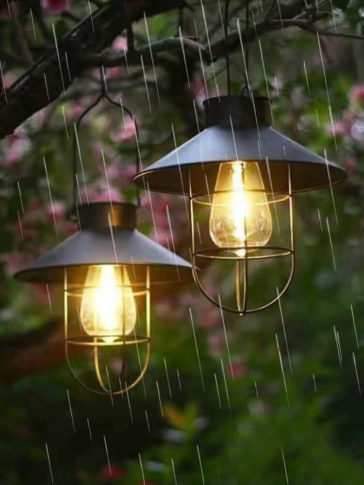 1 件太阳能吊灯，户外花园装饰艺术吊灯，适用于庭院、花园和阳台装饰，夜间温馨氛围照明，户外照明 - 黃光 - 查看 3