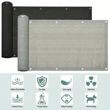 5M Privacy Garden Fence Panel Cover Balcony UV Protection Shade Screen Patio - Black - View 4
