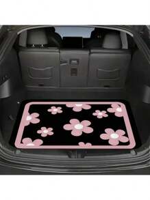 4pcs Car Floor Mats, Cute Pink Floral Design, Durable Polyester Material, Easy To Clean, Front And Rear Mats, For Full Car Interior Protection, Automotive Interior Accessories,Car Women Accessories,Car Mats - one-size - View 9