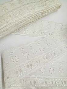 English Embroidery With 6.5cm Ribbon, 13.70 Meters Embroidered Strip - Rượu sâm banh - Xem 2