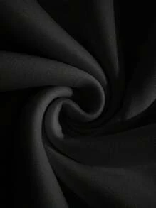 Graphic Hoodie Women's Casual Blended Hoodie With The Words "Funny: I Don't Care", Long-Sleeved Pullover, Pocket, Four-Season Knitted Fabric Hoodie, Casual Black Casual Pattern Hoodie, Sweater Hoodie - Black - View 5