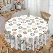 1pc New French-Style Minimalist Round Tablecloth, Luxurious High-End, Highly Practical, Suitable For Holiday Gatherings, Restaurants, Home Kitchens, Fits Rectangular And Round Dining Tables