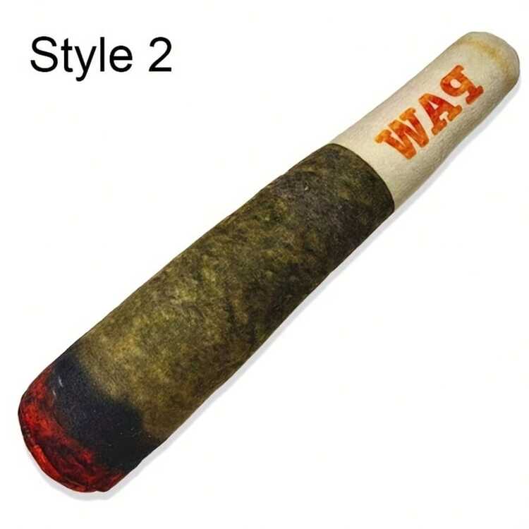 Interesting Interactive Dog Toy, Plush Squeaky Chew Toy With Cigar Design, Creative Chewing Toy, Cool Stuffed Gift Suitable For Small, Medium And Large Dogs, Birthday, Christmas - Multicolor - View 8