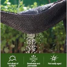 Red de sombra rectangular de gran tamaño 4m*5m,4m*6m, tela de sombra, densa red de calor de sombra, tela de sombra, protección de sombra y nieve en balcones, patios y campamentos de autocaravanas, negra. - Negro - Ver 9