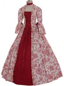 Party Limited Edition  Women's Victorian Rococo Dress Temperament Evening Dress Inspiration Maiden Horn Sleeve Costume