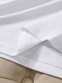 SpongeBob SquarePants 2026 女士棉质触感短袖圆领T恤！休闲白色针织短袖圆领T恤，饰有趣味图案，非常适合度假、派对、Y2K、卡通和字母印花。 - 白色 - 查看 9