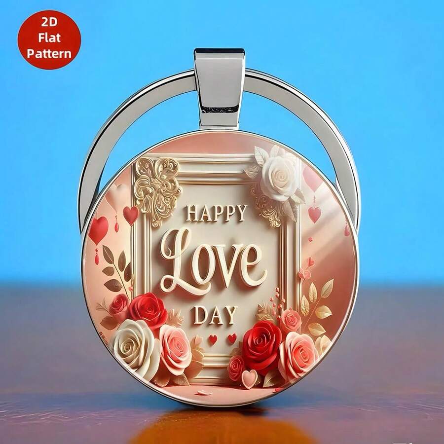 Chaveiro de 1 peça, novo pingente de chaveiro personalizado da moda, acessório perfeito para presentear amigos e familiares, charme casual para o dia a dia, design minimalista moderno para dar um toque especial a bolsas e chaves, porta-chaves leve para um estilo pessoal, presente pequeno ideal para aniversários, festivais, feriados e ocasiões especiais, companheiro perfeito para bolsas, carteiras e chaveiros. - Multicolorido - Ver 1