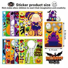 12/24/36pcs Halloween Kids Stickers, Can Create Various Halloween Character Expressions, Suitable For Halloween Kids Party, Crafts, Game Activities And More - Multicolor - View 4