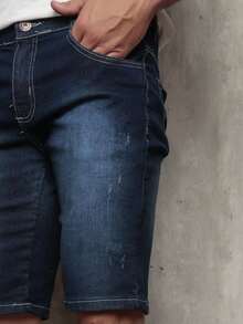 Liza Men's Denim Shorts With Lycra - tiền xu - Xem 3