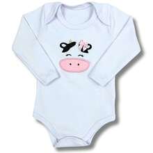 Sempre Bebê Roupa Conjunto Bebê Menina Mesversário Inverno Frio Conjuntinho Roupinha Bordado Algodão Vaca Vaquinha Fazendinha - Rosa Bebê - View 6