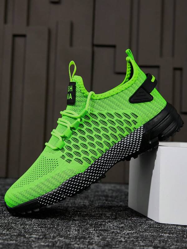 أحذية رياضية كاجوال قابلة للتنفس من الأقمشة المحبوكة، مناسبة لجميع المواسم