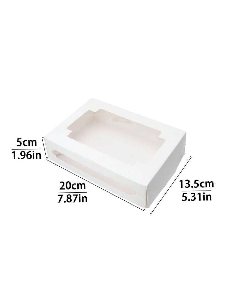 10pcs Mini Pastries Biscuits Afternoon Tea Packaging Box - White - View 2
