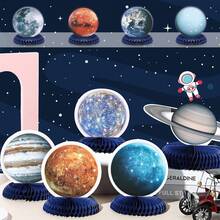 10 Pieces Space Solar System Theme Honeycomb Centerpieces Table Topper Outer Space Party Supplies Planet Honeycomb Galaxy Photo Booth Props For Birthday Party Decorations