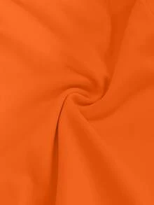 2pcs Summer New Fashion Striped Print Casual Sportswear Set For Women - Orange - View 5
