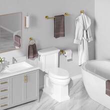 2/5 Piezas Juego de Accesorios de Baño de Acero Inoxidable: Barras de Toallas, Anillo de Toalla, Portarrollos de Papel Higiénico, Ganchos para Bata - Montaje en Pared Kit de Accesorios de Acero Inoxidable 201 para Baños de Casa y Hotel Accesorios de Baño Herramientas de Baño - Multicolor - Ver 12