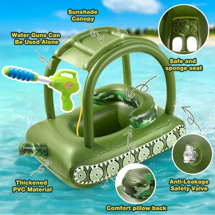 Pool Float Kids - Fun Beach Floaties, Children's Inflatable Floating Car, Inflatable Swimming Pool Tubes Party Toys, Lake Beach Floaty Swim Rings Summer Pool Raft Lounger For Adults & Kids, Bath Toys Car For Kids, Children's Gift, Pool Toys, Baby Toys, Swimming Pool Games, Toys For Boys, Floats For A Pool