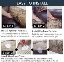 Waterproof Recliner Sofa Covers Non-Slip Recliner Couch Covers For 3 Seat, Split Washable Jacquard Reclining Couch Covers Furniture Protecto (Brown, 3 Seater),11393143 - Chocolate Brown - View 10