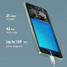 Xiaomi POCO C75（中文版：Redmi 14C）智能手机：6.88英寸超大护眼屏，5160mAh长效电池，强劲扬声器，120Hz刷新率，防刮耐用。老年人适用，安心使用，仅支持英文和中文。 - 星岩黑 - 查看 3