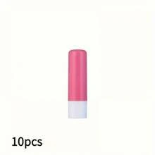 10 支无香润唇膏管 - 按压设计 - 防漏，可重复使用 4g/0.14oz 耐用黄色/红色容器，适用于润唇膏和遮瑕膏 - 方便旅行