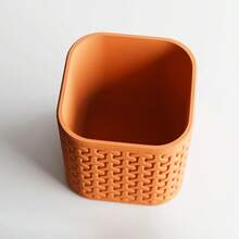 ORIZZONTE Vaso Decorativo con Motivo Geometrico – Disponibile in Due Misure – Ideale per Arredo Casa, Centrotavola o Porta Fiori, 100% Made in Italy, Spedizione dall'Italia - Arancione - Visualizzare 6